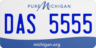 MI license plate DAS5555