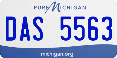 MI license plate DAS5563