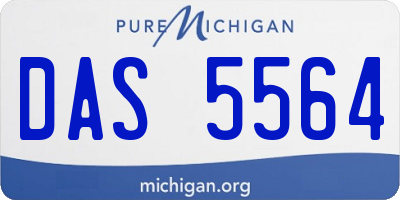 MI license plate DAS5564