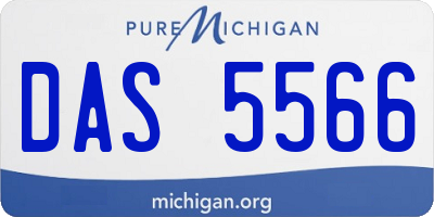 MI license plate DAS5566