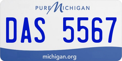 MI license plate DAS5567