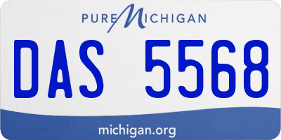 MI license plate DAS5568
