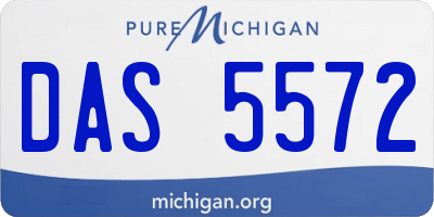 MI license plate DAS5572