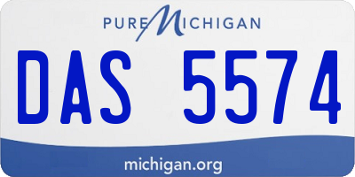MI license plate DAS5574