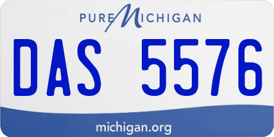 MI license plate DAS5576