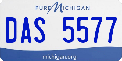 MI license plate DAS5577