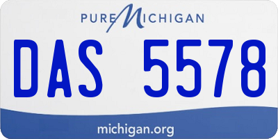 MI license plate DAS5578