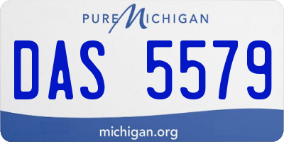 MI license plate DAS5579