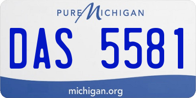 MI license plate DAS5581