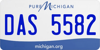 MI license plate DAS5582