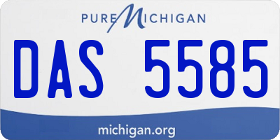 MI license plate DAS5585