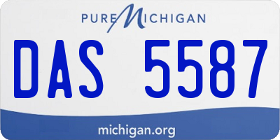 MI license plate DAS5587