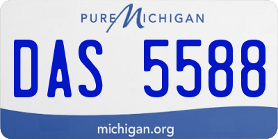 MI license plate DAS5588