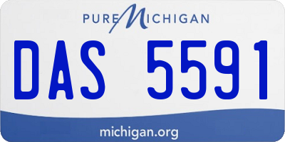 MI license plate DAS5591