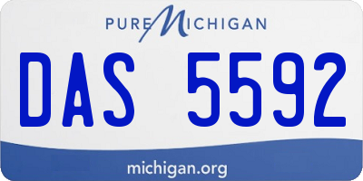 MI license plate DAS5592