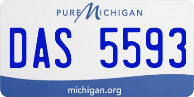 MI license plate DAS5593