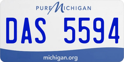 MI license plate DAS5594