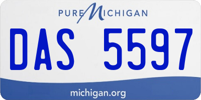 MI license plate DAS5597