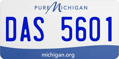 MI license plate DAS5601