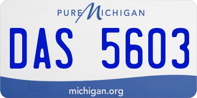 MI license plate DAS5603