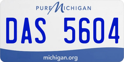 MI license plate DAS5604