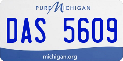 MI license plate DAS5609