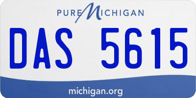 MI license plate DAS5615