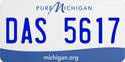 MI license plate DAS5617