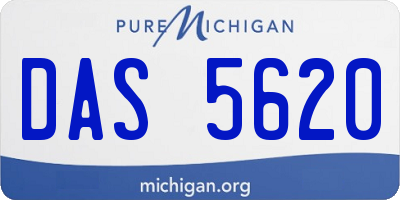 MI license plate DAS5620