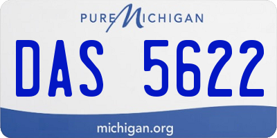 MI license plate DAS5622