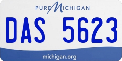 MI license plate DAS5623