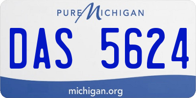 MI license plate DAS5624