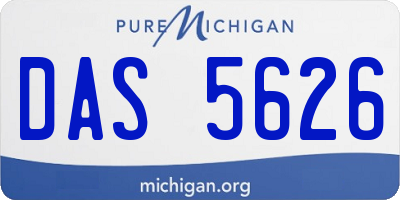 MI license plate DAS5626