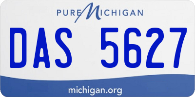 MI license plate DAS5627