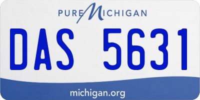 MI license plate DAS5631