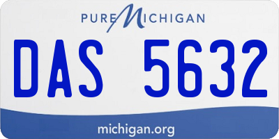 MI license plate DAS5632