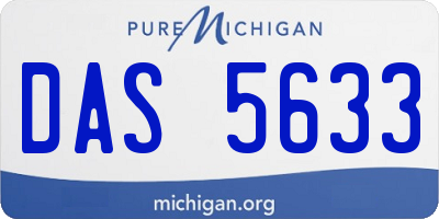 MI license plate DAS5633