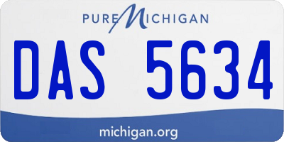 MI license plate DAS5634