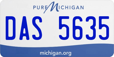 MI license plate DAS5635