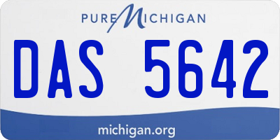 MI license plate DAS5642