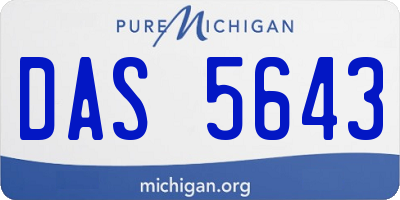 MI license plate DAS5643