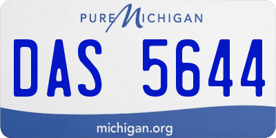 MI license plate DAS5644