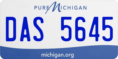 MI license plate DAS5645