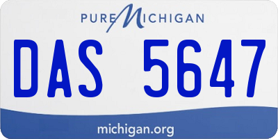 MI license plate DAS5647