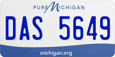 MI license plate DAS5649