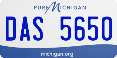 MI license plate DAS5650