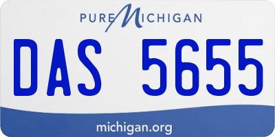 MI license plate DAS5655