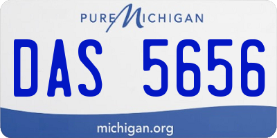 MI license plate DAS5656
