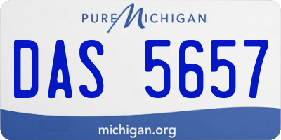 MI license plate DAS5657