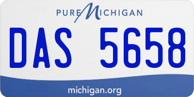 MI license plate DAS5658